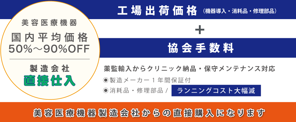 美容医療機器コスト削減